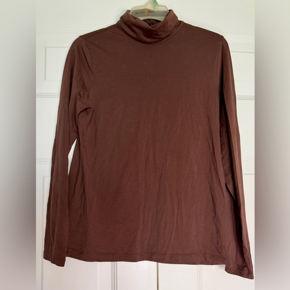 Lands' End Brown Turtleneck Brown Size Medium - Picture 2 of 6